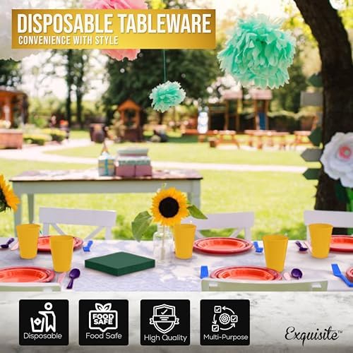 Exquisite 350 Pcs Rainbow Plates and Napkins Party Supplies Plate Sets - Image 5