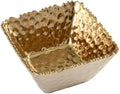 Pampa Bay CER-2733-G Small Square Snack Bowl in Golden Millennium, 5-inch Square, Porcelain