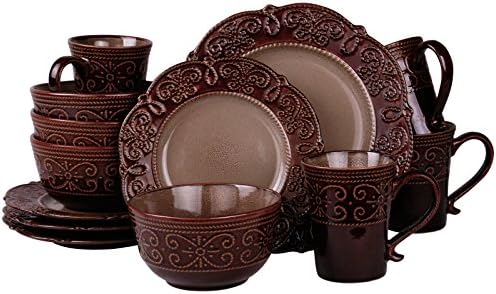 Elama’s Salia 16 Piece Stoneware Dinnerware Set by Elama