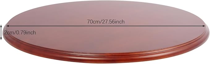 27.56'" Wood Lazy Susan for Table Top,Round Lazy Susan Organization,Extra Large Turntable Serving Tray for Dining Table, Pantry, Kitchen, Countertop, Cupboard,Home Decor, Walnut Wood