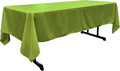 LA Linen Polyester Poplin Washable Rectangular Tablecloth, Stain and Wrinkle Resistant Table Cover 60x108, Fabric Table Cloth for Dinning, Kitchen, Party, Holiday 60 by 108-Inch, Lime