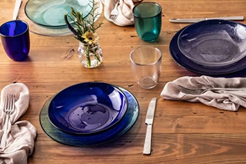 Fortessa Los Cabos Glass Dinnerware Collection, Cereal Salad Fruit Bowl (Set of 4), 6 Inch/21oz, Cobalt - Image 5