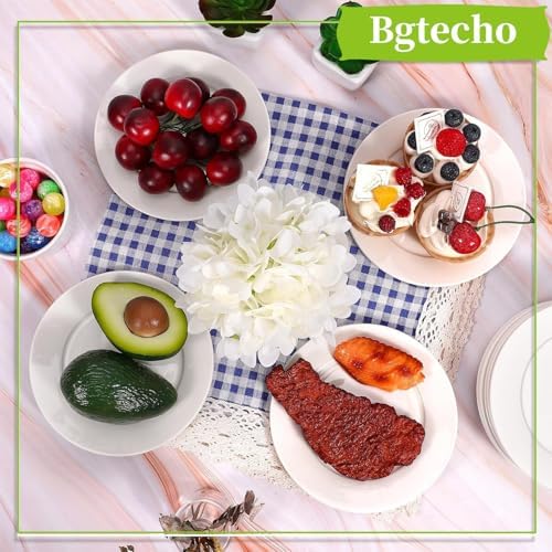 Ceramic Dessert Plates Set of 8, 6 Inch White Appetizer Plates - Image 4
