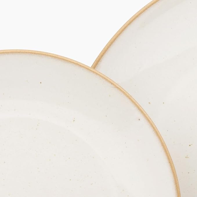 Larder & Vine Ceramic Stoneware Dinnerware 16-Piece Set, 4 Place Settings (Sand)