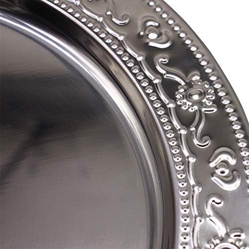 Brightalk 13-Inch Stainless Steel Charger Plates, 6Pcs Silver Dinner Plate Chargers Round Server Ware - Image 6