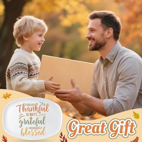 R HORSE Fall Thanksgiving Melamine Platter Gift, Reusable Serving Tray - Image 5