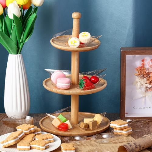 Tessco for you 400 Pcs 4" Mini Appetizer Plates, Clear with Gold Glitter - Image 5