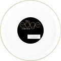 [30 Pack 6.3''] White Plastic Party Plates With Gold Rim Edge Collection Premium heavyweight Elegant Disposable Tableware Dishes