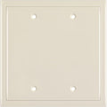 Henne Bery Modern Edge Decorative Wall Plate Switch Plate Outlet Cover, Durable Solid Zinc Alloy (Double Blank, Light Almond)