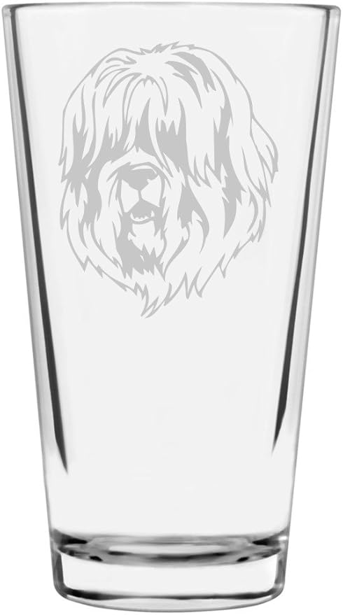 Schapendoes Custom Personalized Dog Themed Etched All Purpose 16oz Pint Glass