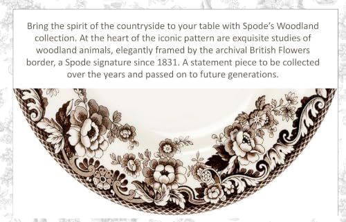 Spode – Woodland – Turkey Salad Plate - Brown/White - Image 5