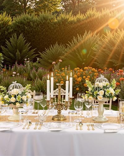 Nervure 175Pcs Clear Plastic Plates, Plastic Dinnerware Set for 25 Guest - Image 6
