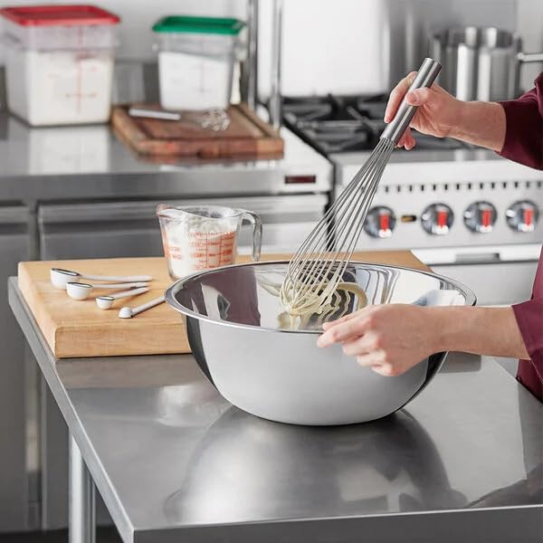 Stainless Steel 20 QT Mixing Bowl | Home & Commercial Quality | Flat Bottom | Cooking, Baking, Meal Prep [1PK]