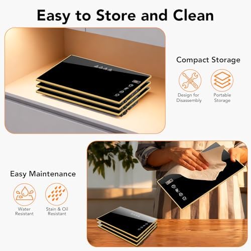 Food Warming Tray for Parties Buffet, Modular 1-3 Panel Electric Warming Tray, 47.2" x 12” Food Warmer with Rapid Heating,7 Temp Settings and 8-Hour Timer, Safe for All Tabletops,Holiday Gatherings - Image 3