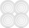 Clear Hobnail Dessert Plates Set 4 Pressed Glass 8 Inch by Yungala