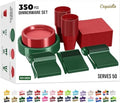 350 Pcs Christmas Plastic Plates for Party Red & Green Disposable Plates Set 50 of Each 9 Dinner Plate Set 7 Dessert Plate Cups Napkins & Cutlery Plastic Dinnerware Exquisite by Exquisite