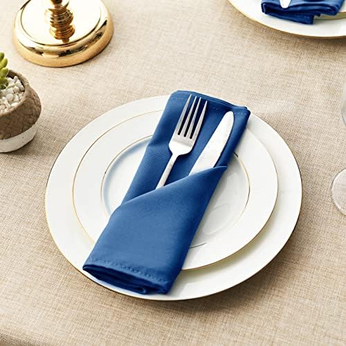 Hiasan Cloth Napkins Set of 6, 18 x 18 Inch, Royal Blue - Image 3
