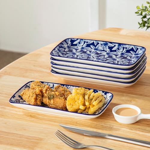 vancasso Selene Rectangular Salad Plates 8.5"x5.1"Inch, Set of 6 - Image 6