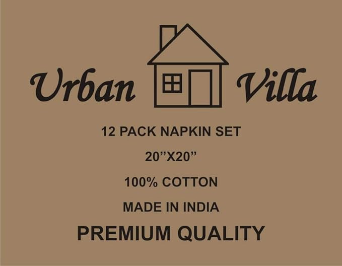 Urban Villa Dinner Napkins Horizontal Stripes Cloth Napkins Set of 12 Ruby/Green Color Dinner Napkins 20x20 Inches 100% Cotton Over Sized Cloth Napkins with Mitered Corners DinnerNapkins