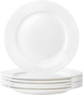White Salad Plates Set of 6, 8 Inch Ceramic Plates (20 cm) – White Porcelain Appetizer & Dessert Plates for Kitchen, Salad, Snack & Everyday Use, Microwave & Dishwasher Safe