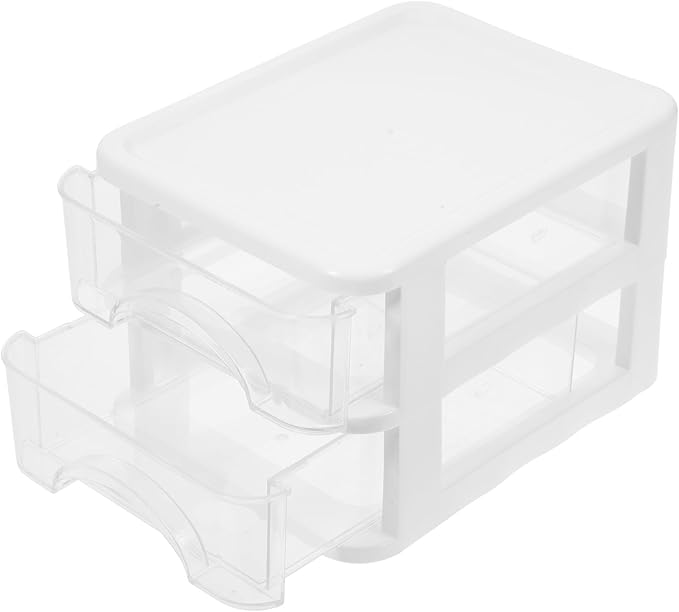 COHEALI Multi-Function Desk Organizer with 2-Layer Drawer, Desktop Storage Box for Office Supplies, Practical Tabletop Stationery Storage for Workspace Organization