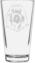 South Russian Ovcharka Custom Personalized Dog Themed Etched All Purpose 16oz Pint Glass