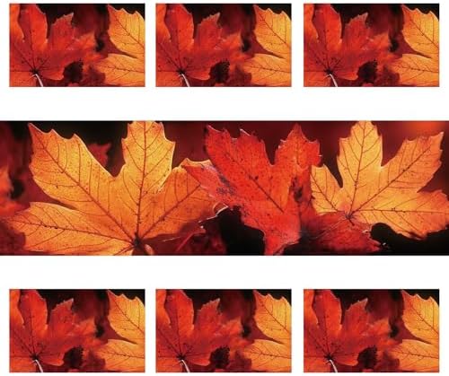 ANNA QUEEN Fall Maple Leaves Table Runner and Placemats Set of 6, 13"x72" Table Runner with 12"x18" Placemats, Autumn Dining Table Set for Kitchen, Farmhouse, Thanksgiving Decoration - Image 2