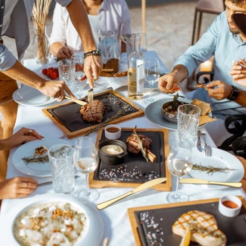 Gold Dinner Knives Set of 12 Pieces, Stainless Steel Titanium Gold Plating Butter Knife, Table Knives for Home, Restaurant, Hotel, Wedding, Events - Image 6