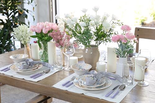 ANNOVA Stainless Steel Colorful Tableware Kitchen Flatware Set Utensils, Includes Dinner Knives, Forks, Spoons, Salad Forks & Dessert Spoons, Modern Rounded Shape (Lilac, 20 Pieces) - Image 6