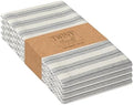TWINY threads 4 Pcs 100% Cotton Cloth Napkins, 18"x18", Reusable - Grey by TWINYThreads