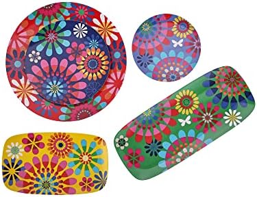 French Bull Plates - 4 Piece Set - 11 inch Melamine Dinner Plate Set - Melamine Dinnerware for Indoor and Outdoor - Festival - Image 6