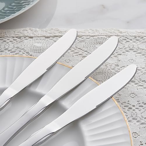 Dinner Knives, Stainless Steel 8.7" Heavy Duty Table Knife Silverware, Metal Cutlery Set, 6-Piece - Image 4