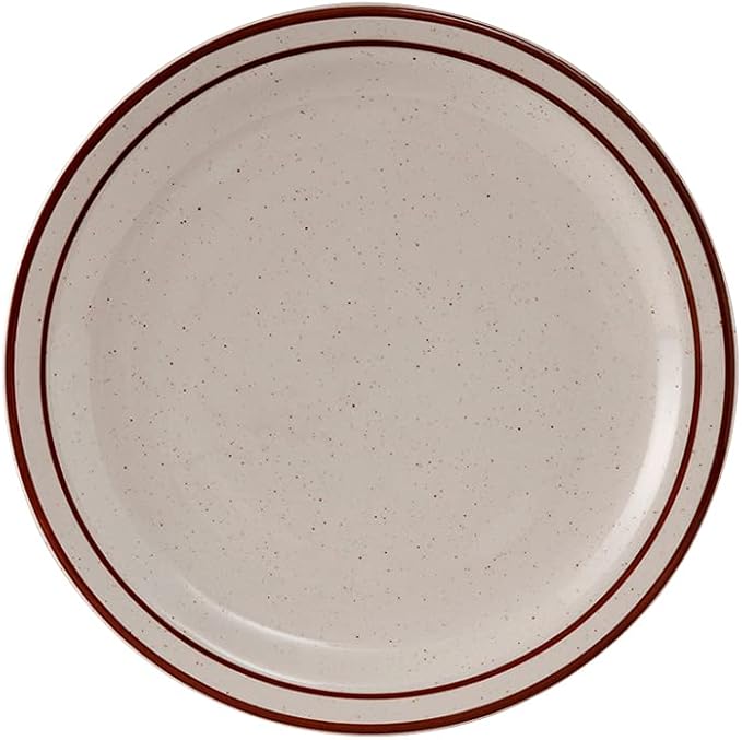 Tuxton China TBS-022 Plate, 8-1/8" Diameter, Round, Narrow Rim, Microwave and Dishwasher Safe, Oven Proof, Fully Vitrified, Ceramic, Bahamas, Pack of 36