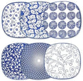 Selamica Porcelain Small Plates - 6 inch Dessert & Appetizer Plates, Microwave & Dishwasher Safe, Set of 6, Vintage Blue by Selamica