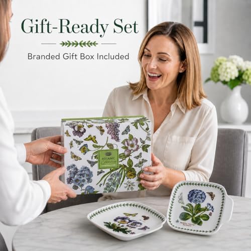 Portmeirion Botanic Garden Canape Plates - Assorted Floral Motif, Set of 4 - Image 6