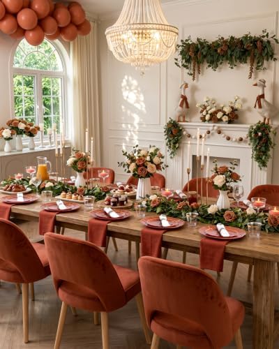 bUCLA 175PCS Terracotta Plates - 25 Guests Gold Rim for Party, Wedding - Image 7