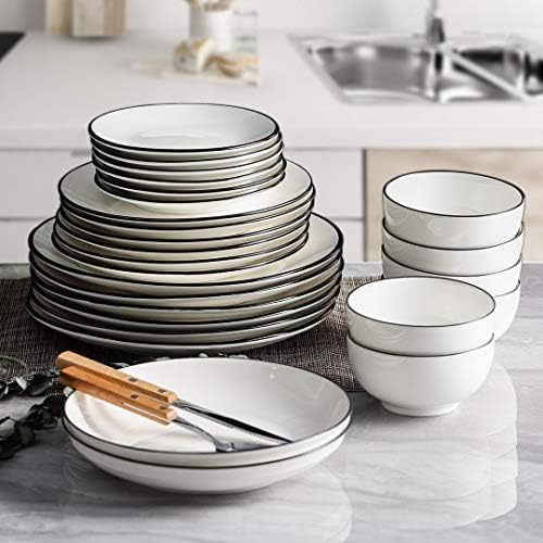 YOLIFE 6 inch Small Ceramic Plates, Appetizer Plates Set of 6 - Image 2