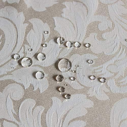 EHouseHome Damask Jacquard Cloth Napkins Waterproof Spillproof Polyester Fabric Napkins Beige, Set of 12, 17 x 17 Inch (Pack of 2) - Image 6
