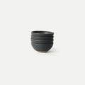 MORA Small Bowls Set of 4, 16oz Ceramic Pottery Dessert Bowls - Microwave, Oven and Dishwasher Safe - Liquorice