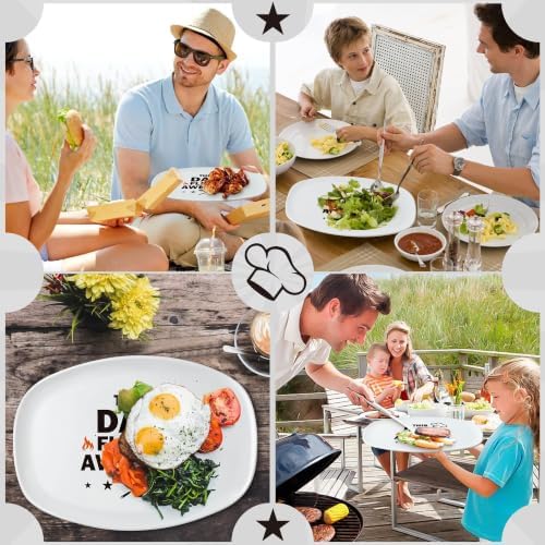 R HORSE Father Grill Platter Gift Dad BBQ Serving Tray Plate Dishes White Oval Serving Dishes Grandpa Daddy Christmas New Year Birthday Gift for Salads Desserts Charcuterie Outdoor Indoor Cooking - Image 2