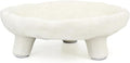 Three-Legs Ceramic Decorative Bowl- 8" Small White Footed Fruit Bowl for Kitchen Counter, Entryway &Table Home Décor,Multi-Purpose Footed Centerpiece Bowl for Candy,Breads,candles, trinkets or key