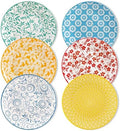vancasso 8.25" Pastel Salad Plates Set of 6, Vintage Ceramic by vancasso