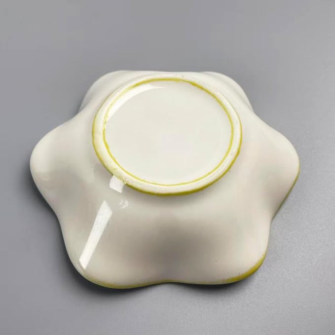 Jewelry Dish Tray - Ceramic Trinket Tray for Rings, Keys, Earrings | Decorative Key Bowl for Women, Gift for Friends, Sisters, Daughter, Mother, Lotus leaf shap, Jewelry Trays (Milky White)