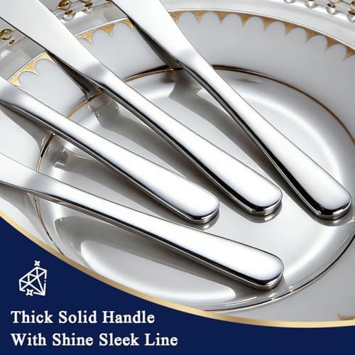 Berglander Dinner Knives Set Of 4, Stainless Steel Butter Knife Spreader 9.17", Table Dinner Knife for Daily Use, Restaurant, Hotel, Parties, Events, Sturdy And Dishwasher Safe - Image 4