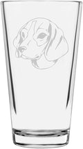 Hygenhund Custom Personalized Dog Themed Etched All Purpose 16oz Pint Glass