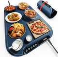 Warming Mat for Food, Voriah Electric Warming Tray with 99H Timer & 8 Temperature Settings, Foldable Food Warmer with °C/°F Switch, Keeps Food Warm at Buffets, Sabbath, Family Gatherings（Navy Blue） by Leteveryoneenjoylife