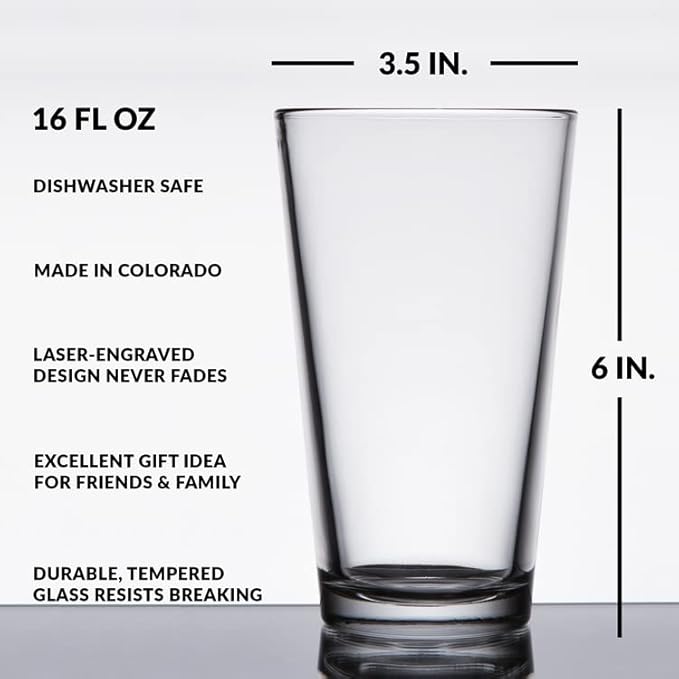 OCTOPUS Engraved Beer Pint Glass | Great Nautical Drinking Gift Idea for Ocean Marine Enthusiasts Divers Sea Creatures