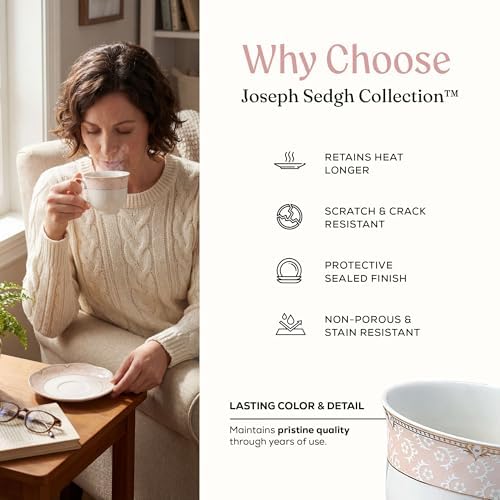 Joseph Sedgh Collection Sandra Bone China Dinnerware Set, 57-Piece - Image 6