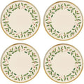 Lenox Holiday Porcelain Christmas Salad Plate Set for 4 by Lenox