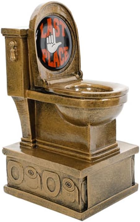 Decade Awards Action Pedestal Gold Toilet Bowl Trophy with Optional Inserts - Custom Engraved Plate On Request (7 Inch Tall)